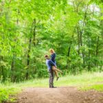 Young couple in love outdoor