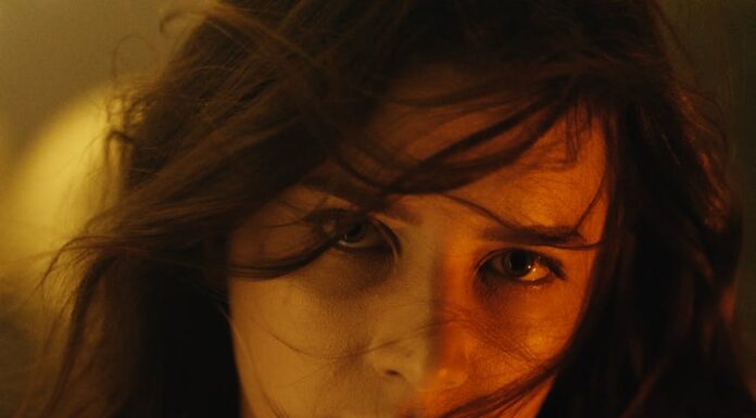 Ljubav u grofoviji portrait of woman in orange lighting with hair blowing