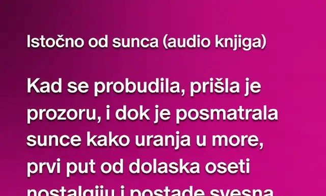 Istočno od sunca (audio knjiga) Istočno od sunca audio knjiga
