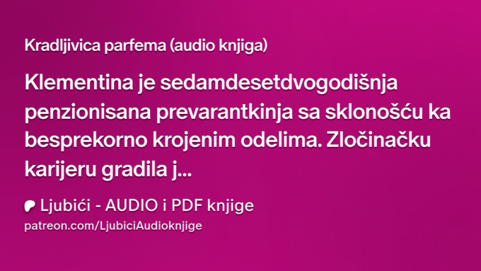 Kradljivica parfema (audio knjiga)
