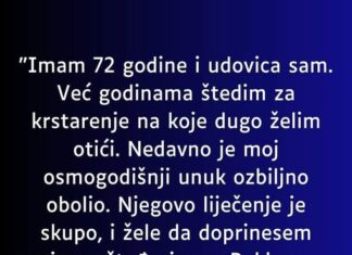 “Imam 72 godine i udovica sam…” “Imam 72 godine i udovica sam…”