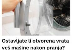 Ostavljate li otvorena vrata veš mašine nakon pranja Evo zašto je bolje da to ipak ne radite