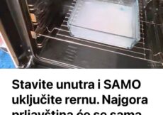 Stavite unutra i SAMO uključite rernu. Najgora prljavština će se sama skinuti!