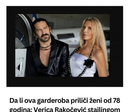 Verica Rakočević stajlingom sve šokirala: Da li ova garderoba priliči ženi od 78 godina (FOTO) Verica Rakočević stajlingom sve šokirala: Da li ova garderoba priliči ženi od 78 godina (FOTO)