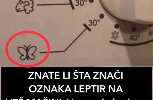 ZNATE LI ŠTA ZNAČI LEPTIRIĆ NA MAŠINI ZA PRANJE VEŠA? Ovu funkciju mnogi ne koriste, a veoma je korisna