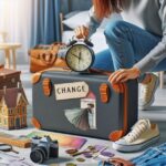 A woman packing a suitcase, symbolizing preparation for change