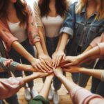 Grupa žena koje se drže za ruke, simbol podrške i zajedništva (1)