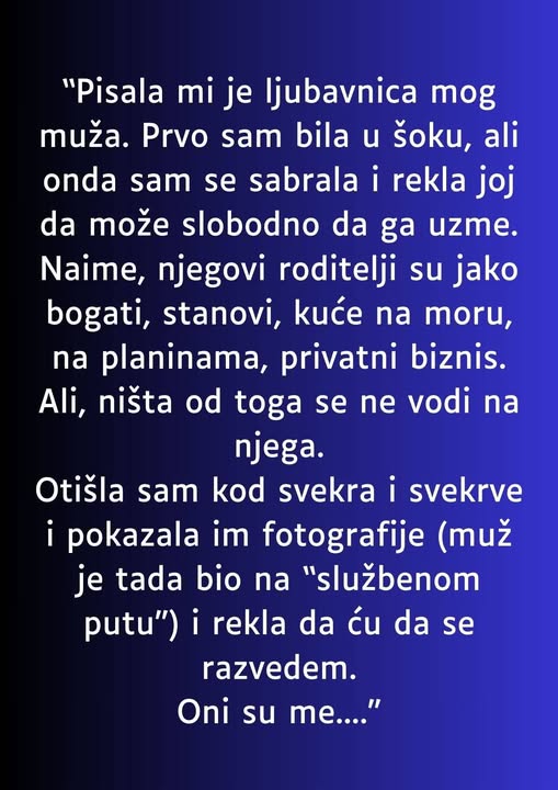“Pisala mi je ljubavnica mog muža…” “Pisala mi je ljubavnica mog muža…”