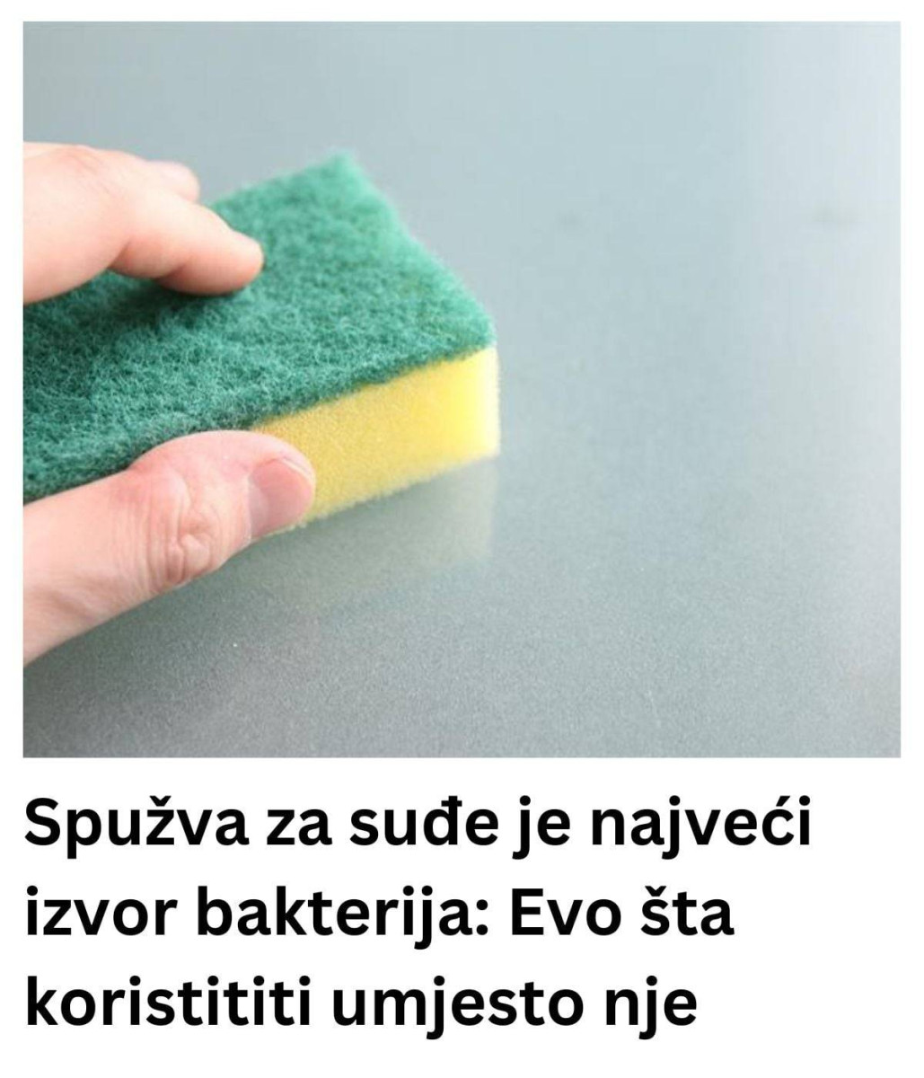 Spužva za suđe je najveći izvor bakterija: Evo šta koristititi umjesto nje Spužva za suđe je najveći izvor bakterija: Evo šta koristititi umjesto nje