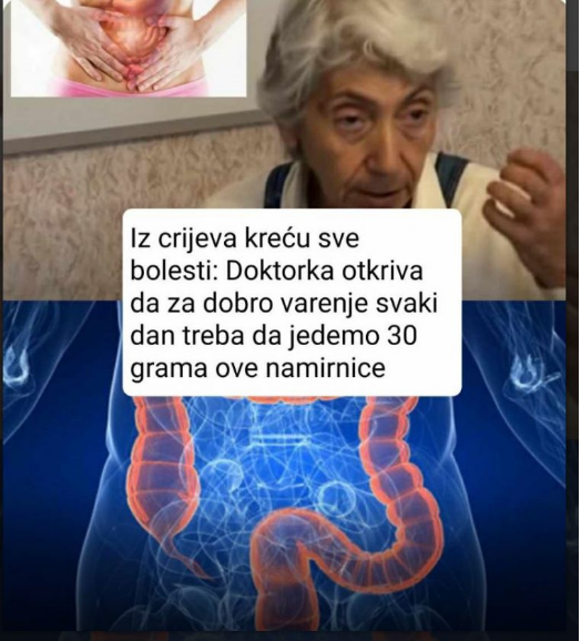 Iz crijeva kreću sve b0lesti: Doktorka otkriva da za dobro varenje svaki dan treba da jedemo 30 grama ove namirnice