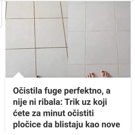 Jedan trik vam omogućuje da očistite pločice u minuti i ostavite ih da blistaju kao nove
