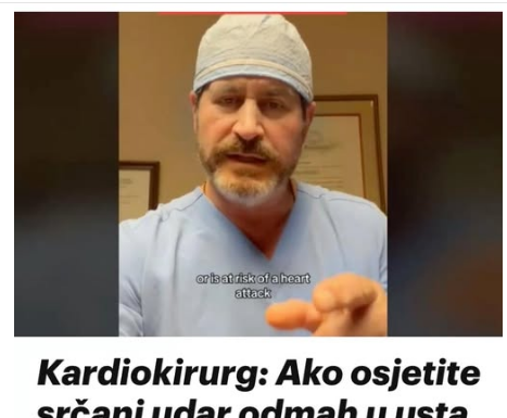 Kardiokirurg: Ako osjetite srčani udar odmah u usta stavite ovaj bezreceptni lijek i žvačite ga Kardiokirurg: Ako osjetite srčani udar odmah u usta stavite ovaj bezreceptni lijek i žvačite ga