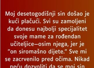Moj desetogodišnji sin došao je kući plačući…” Moj desetogodišnji sin došao je kući plačući…”