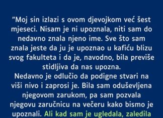 “Moj sin izlazi s ovom djevojkom već šest mjeseci…” “Moj sin izlazi s ovom djevojkom već šest mjeseci…”