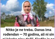 Nitko je ne treba. Danas ima rođendan — 70 godina, ali ni sin ni kćerka nisu došli. Sjedila je na klupi u bolničkom parku i plakala