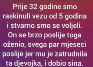 Prije 32 godine smo raskinuli vezu od 5 godina i stvarno smo se voljeli… Prije 32 godine smo raskinuli vezu od 5 godina i stvarno smo se voljeli…