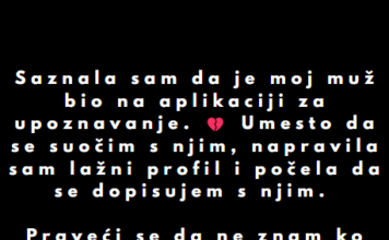 “Saznala sam da je moj muž bio na aplikaciji za upoznavanje…” “Saznala sam da je moj muž bio na aplikaciji za upoznavanje…”