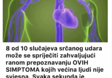 8 od 10 slučajeva srčanog udara može se spriječiti zahvaljujući ranom prepoznavanju OVIH SIMPTOMA kojih većina ljudi nije svjesna. Svaka sekunda je ključna!
