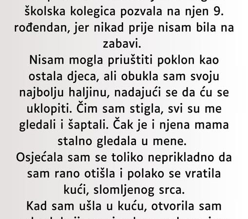 “Bila sam najsiromašnije dijete u školi…”