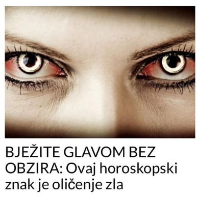 BJEŽITE GLAVOM BEZ OBZIRA: Ovaj horoskopski znak je oličenje zla