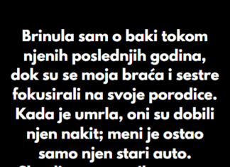 “Brinula sam o baki tokom njenih poslednjih godina…” “Brinula sam o baki tokom njenih poslednjih godina…”
