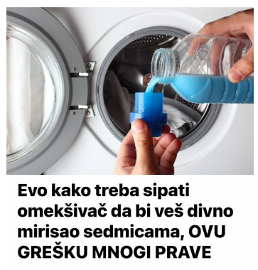 Evo kako treba sipati 0mekšivač da bi veš divno mirisao sedmicama, 0VU GREŠKU MN0GI PRAVE