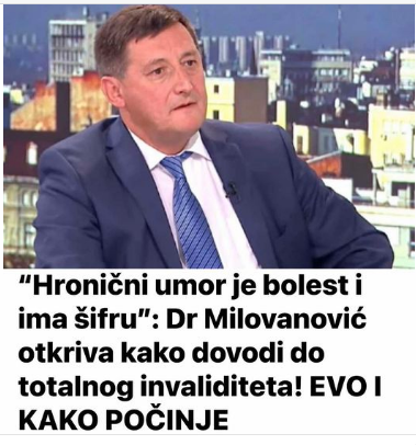 Hronični umor je bolest i ima šifru”: Dr Milovanović otkriva kako dovodi do totalnog invaliditeta! EVO I KAKO POČINJE