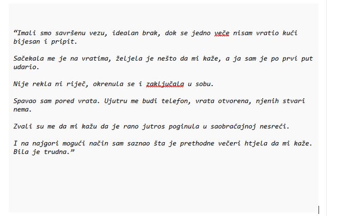 “Imali smo savršenu vezu, idealan brak…”