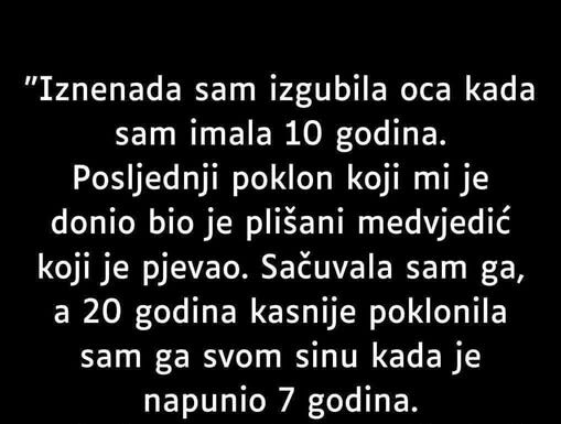 “Iznenada sam izgubila oca kada sam imala 10 godina…” “Iznenada sam izgubila oca kada sam imala 10 godina…”
