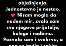 “Moj voljeni muž me je ostavio bez ikakvog objašnjenja…”