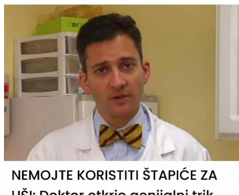NEMOJTE KORISTITI ŠTAP1ĆE ZA UŠI: Doktor otkrio genijalni trik koji neće povrijediti bubnu opnu – ljudi ostali u šoku NEMOJTE KORISTITI ŠTAP1ĆE ZA UŠI: Doktor otkrio genijalni trik koji neće povrijediti bubnu opnu – ljudi ostali u šoku
