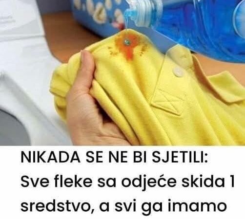 Nikada se ovog ne biste sjetili: Sve fleke sa odjeće skida jedno sredstvo, a svi ga imamo u kući