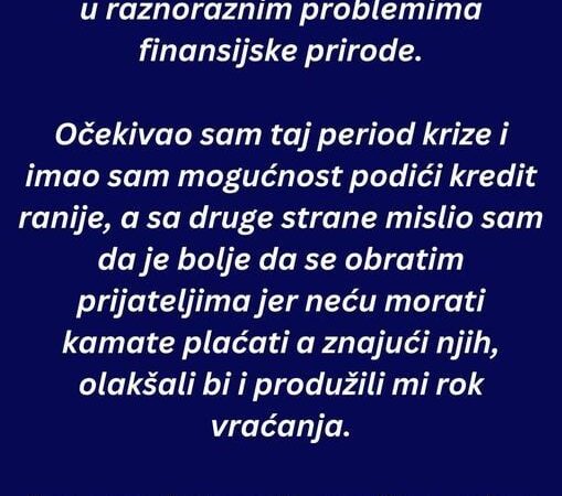 “Od prijatelja (množina) sam posudio oko 8 000 eura…”