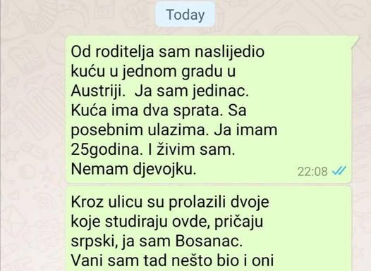 “Od roditelja sam naslijedio kuću u jednom gradu u Austriji…” “Od roditelja sam naslijedio kuću u jednom gradu u Austriji…”