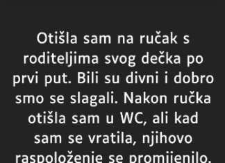 “Otišla sam na ručak s roditeljima svog dečka po prvi put…” “Otišla sam na ručak s roditeljima svog dečka po prvi put…”