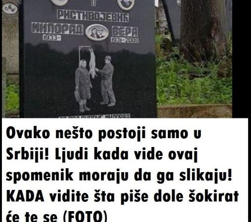 Ovako nešto postoji samo u Srbiji! Ljudi kada vide ovaj spomenik moraju da ga slikaju! KADA vidite šta piše dole šokirat će te se (FOTO)