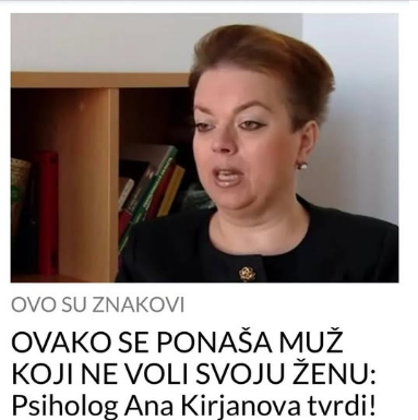 OVAKO SE PONAŠA MUŽ KOJI NE VOLI SVOJU ŽENU: Tvrdi psiholog Ana Kirjanova OVAKO SE PONAŠA MUŽ KOJI NE VOLI SVOJU ŽENU: Tvrdi psiholog Ana Kirjanova