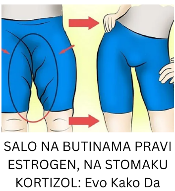 SALO NA BUTINAMA PRAVI ESTROGEN, NA STOMAKU KORTIZOL: Evo Kako Da Zaustavite Hormonsko Gojenje SALO NA BUTINAMA PRAVI ESTROGEN, NA STOMAKU KORTIZOL: Evo Kako Da Zaustavite Hormonsko Gojenje