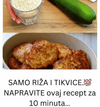 SAMO RIŽA I TIKVICE – NAPRAVITE ovaj recept za 10 minuta…