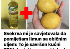 Svekrva mi je savjetovala da pomiješam limun sa običnim uljem: To je savršen kućni TRIK, koristim ga svaki dan!