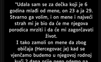 “Udala sam se za dečka koji je 6 godina mlađi od mene…” “Udala sam se za dečka koji je 6 godina mlađi od mene…”