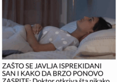 ZAŠTO SE JAVLJA ISPREKIDANI SAN I KAK0 DA BRZO P0NOVO ZASPITE: Doktor otkriva šta nikako ne smijete da uradite ako se probudite usred noći