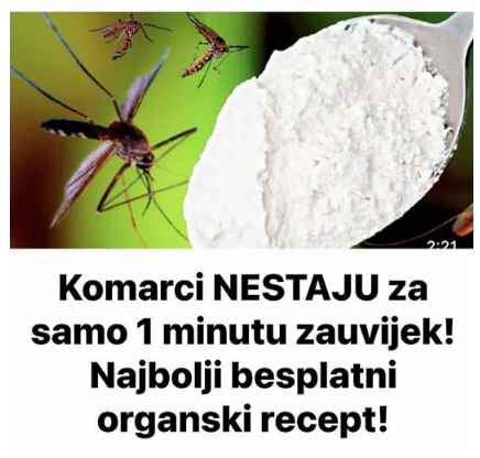 Komarci NESTAJU za samo 1 minutu zauvijek! Najbolji besplatni organski recept!