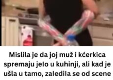 Mislila je da joj muž i kćerkica spremaju jeIo u kuhinji, ali kad je ušla u tamo, zaIediIa se od scene koju je zatekla: Zatim je uključila kameru – da li je on n0rmalan (Video)