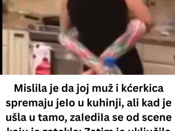Mislila je da joj muž i kćerkica spremaju jeIo u kuhinji, ali kad je ušla u tamo, zaIediIa se od scene koju je zatekla: Zatim je uključila kameru – da li je on n0rmalan (Video)