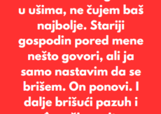 “Nakon bazena, u svlačionici sam i brišem se…”