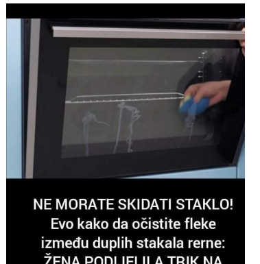 NE MORATE SKIDATI STAKLO! Evo kako da očistite fleke između duplih stakala rerne: ŽENA PODIJELILA TRIK NA DRUŠTVENIM MREŽAMA NE MORATE SKIDATI STAKLO! Evo kako da očistite fleke između duplih stakala rerne: ŽENA PODIJELILA TRIK NA DRUŠTVENIM MREŽAMA