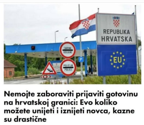 Nemojte zaboraviti prijaviti gotovinu na hrvatskoj granici: Kazne su drastične