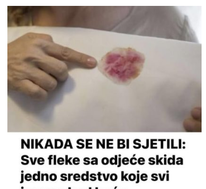 NIKADA SE NE BISTE SJETILI OVOGA: Sve fleke sa odjeće skida JEDNO SREDSTVO koje svi IMAMO kod kuće NIKADA SE NE BISTE SJETILI OVOGA: Sve fleke sa odjeće skida JEDNO SREDSTVO koje svi IMAMO kod kuće
