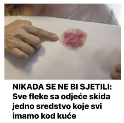NIKADA SE NE BISTE SJETILI OVOGA: Sve fleke sa odjeće skida JEDNO SREDSTVO koje svi IMAMO kod kuće